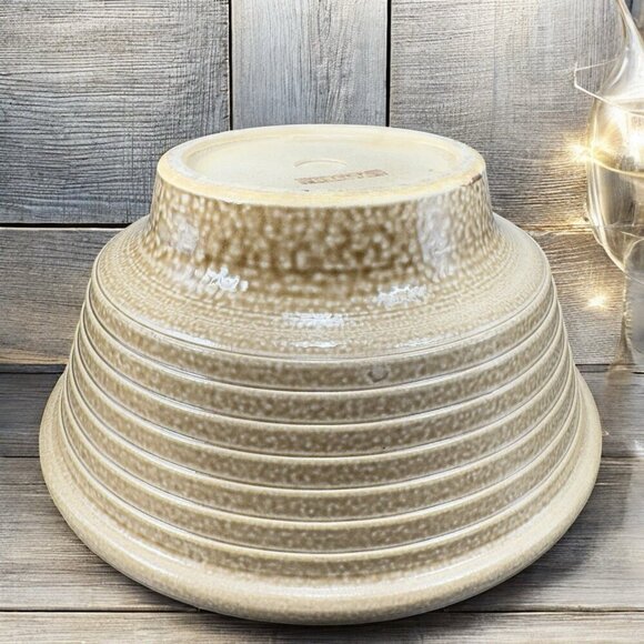 Vintage Vetter W Germany Stoneware Pottery Planter Dish Bowl Container Tan Brown - Picture 2 of 16